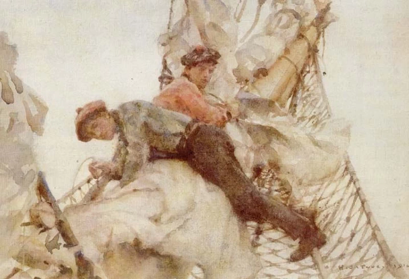Stivaggio della vela - Falmouth Art Gallery